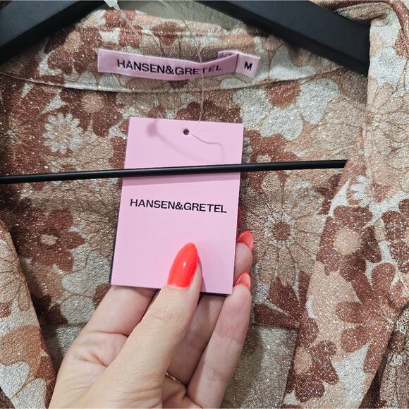 NWT Hansen & Gretel Vanessa Shirt in Hippie Shake - Picture 4 of 10